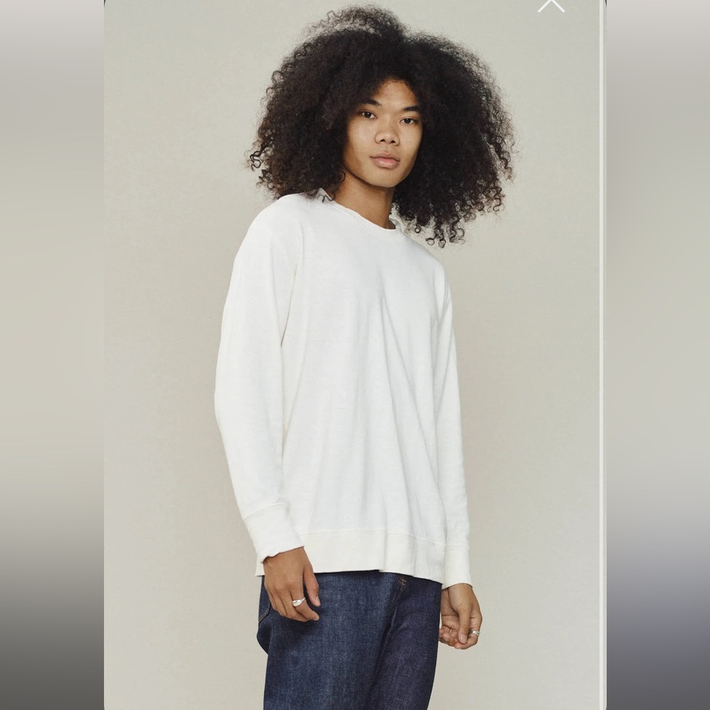 Jungmaven California Pullover - Washed White - size XS